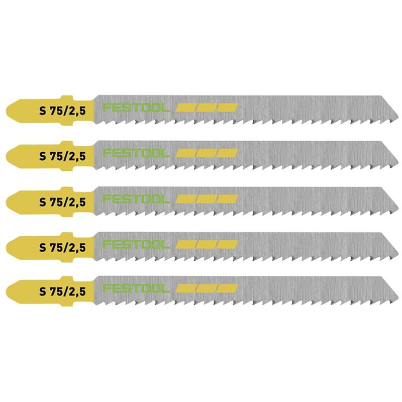 Set de 5 hojas de sierra de calar wood fine cut Festool 204256 (75 mm)