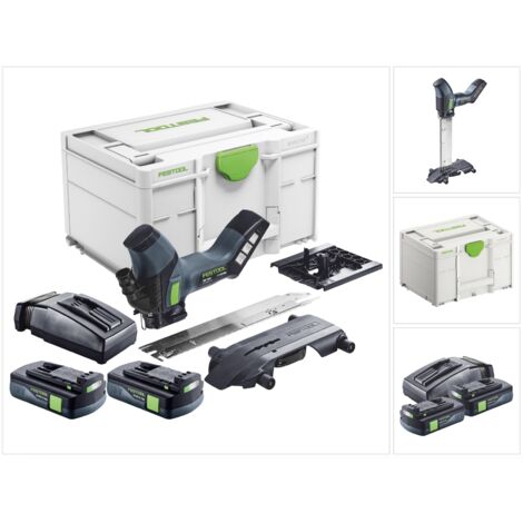 Festool ISC 240 EB-Basic inalámbrico 18 V 240 mm + 2x batería 3,0 Ah + cargador + systainer