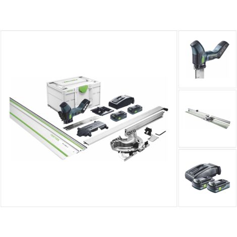 Festool ISC 240 HPC 4,0 EBI-Plus-XL-FS Akku Dämmstoffsäge 18 V 240 mm ( 576572 ) + 2x Akku 4,0 Ah + Ladegerät + Führungsschiene + Systainer ( Nachfolger von 575592 )