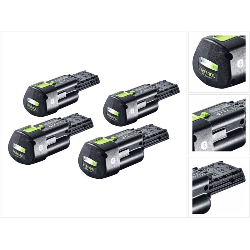 Festool - Kit batterie 4x bp 18 Li 3,0 Ergo i Batterie 18 v 3,0 Ah / 3000 mAh Li-Ion ( 4x 577704 ) avec indicateur de charge