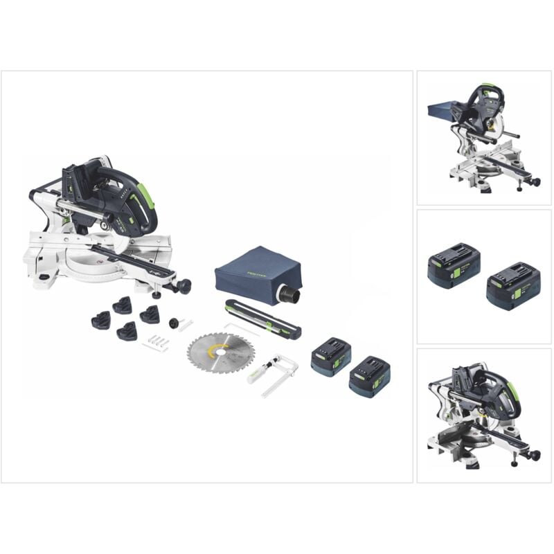 Image of Ksc 60 EB-Basic kapex Troncatrice a batteria 18 v / 36 v 216 mm Brushless + 2x batteria 5,0 Ah - senza caricabatterie - Festool