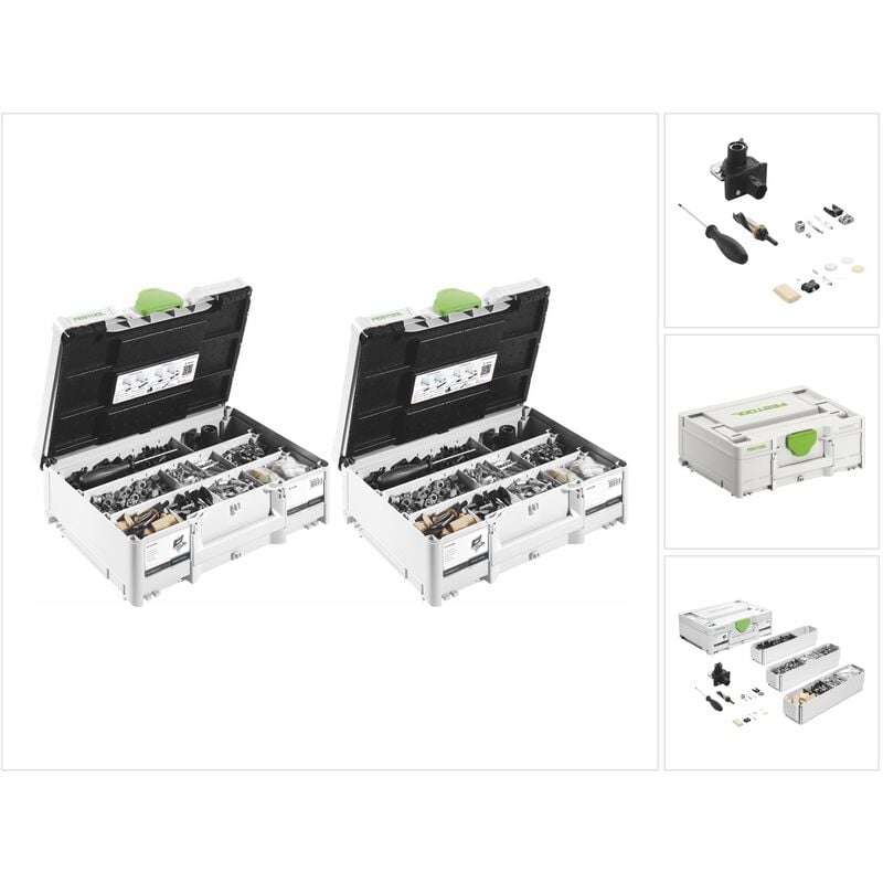 Kv-sys D8 domino Assortiment de raccords 2 pièces ( 2x 576797 ) pour fraiseuse à tourillonner df 500 - Festool