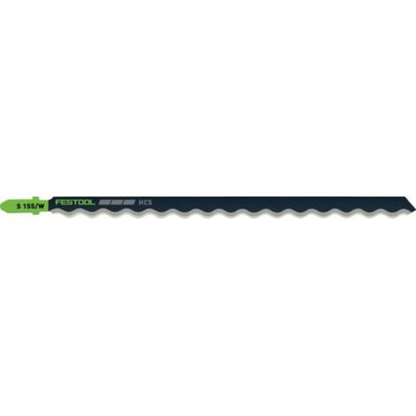 Festool – Lame de scie sauteuse S 155/W/3 – Pour matériaux isolants – Longueur 155 mm – Lot de 3 lames – Acier HCS pour coupes nettes