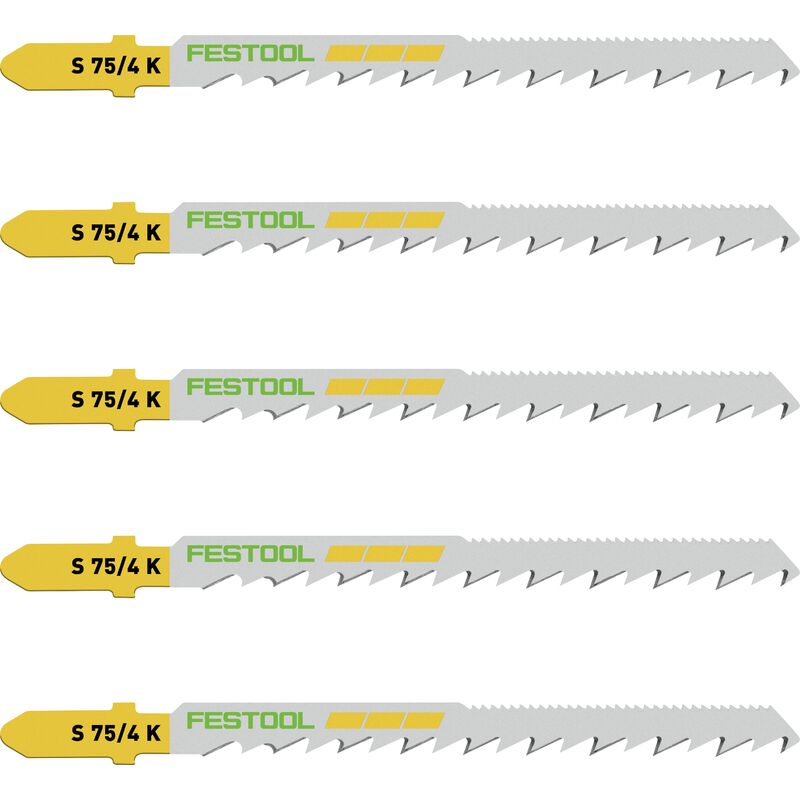Wood Jigsaw Blade s 75/4 K/5 (5 Pack) - Festool