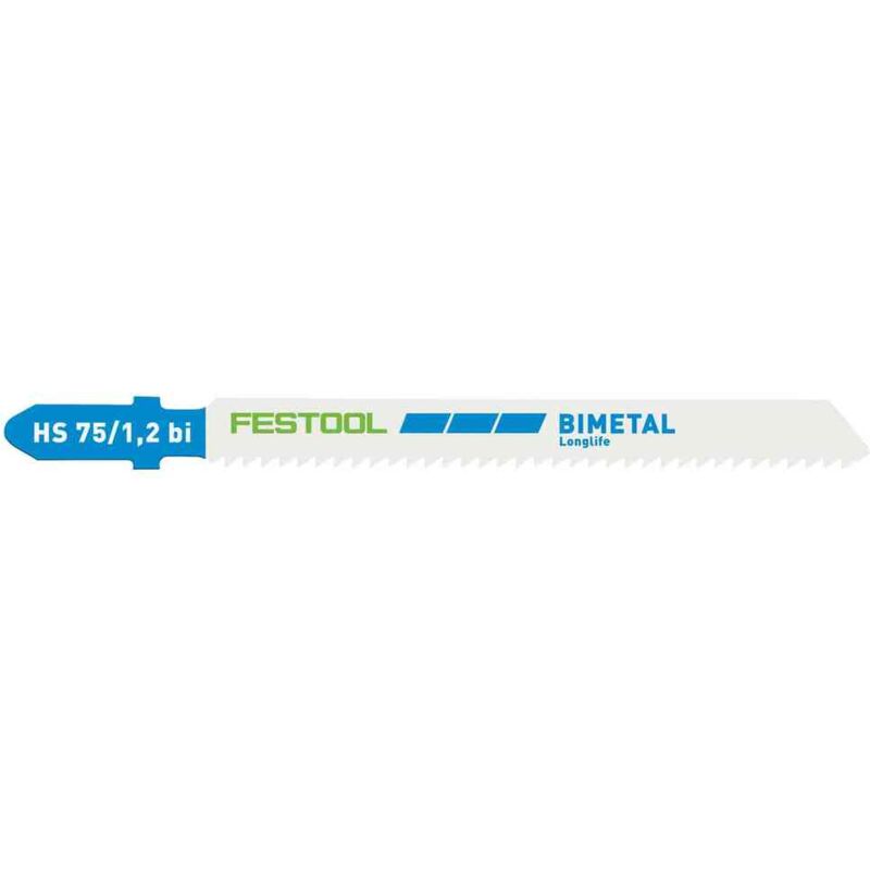 Festool - 204270 Jigsaw Blades - Pack Of 5 - Metal Steel / Stainless Steel Hs 75/1.2 Bi/5