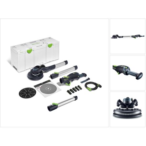 Festool LHS 2 225 EQI-Plus Langhalsschleifer PLANEX 400 W 225 mm ( 575990 ) Brushless + Zubehör + VL-LHS 2 225 Verlängerung 450 mm + Systainer SYS3 XXL