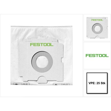 Festool – Lot de 25 sacs filtres pour aspirateur mobile CT 36 – Non-tissé – Technologie Selfclean pour puissance d'aspiration constante