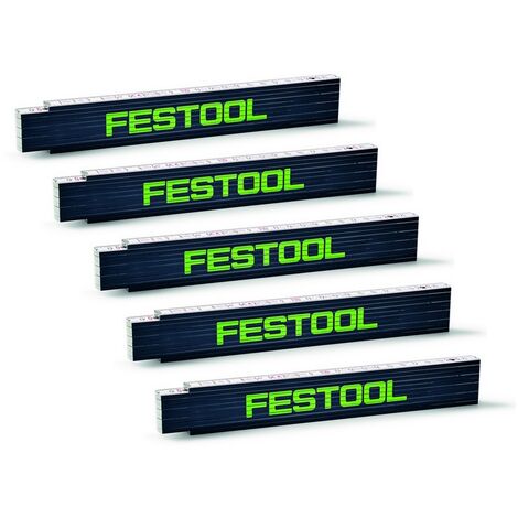 Festool Meterstab MS 2m Maßstab Zollstock Gliedermaßstab Meter 201464 5 Stück