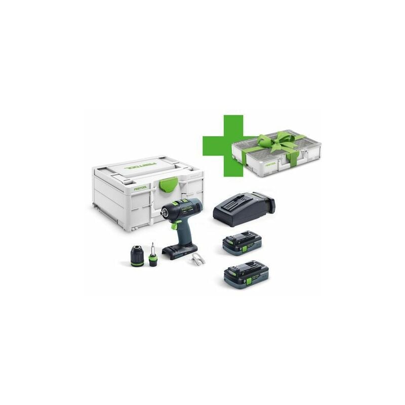 18 v Action : Perceuse-visseuse sans fil t 18+3 hpc 4,0 I-Plus Organizer Edition - 577428 - Festool