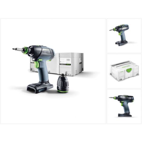 Festool – Perceuse-visseuse 18V – Moteur EC-TEC sans charbons – Couple 35Nm bois, 50Nm acier – Interface FastFix – SYSTAINER inclus