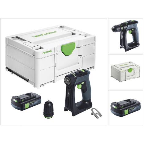Festool – Perceuse-visseuse sans fil 18V – Moteur Brushless – Couple 40Nm – 2 vitesses 0-1600 min-¹ – Pour perçage bois jusqu'à 35mm