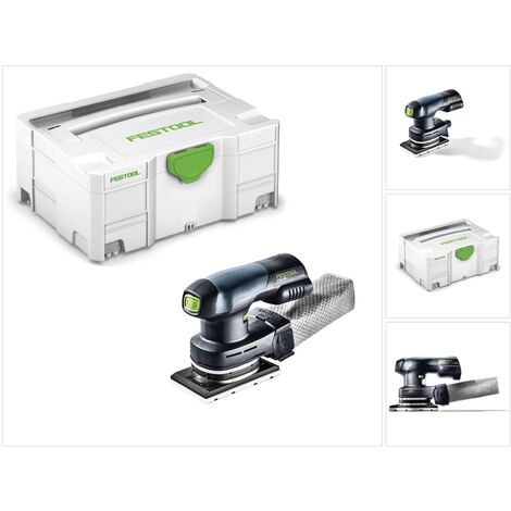 Festool – Ponceuse vibrante hybride 18V – Autonomie illimitée avec adaptateur secteur – Patin 80x130mm pour surfaces difficiles d'accès - RTSC 400 LI