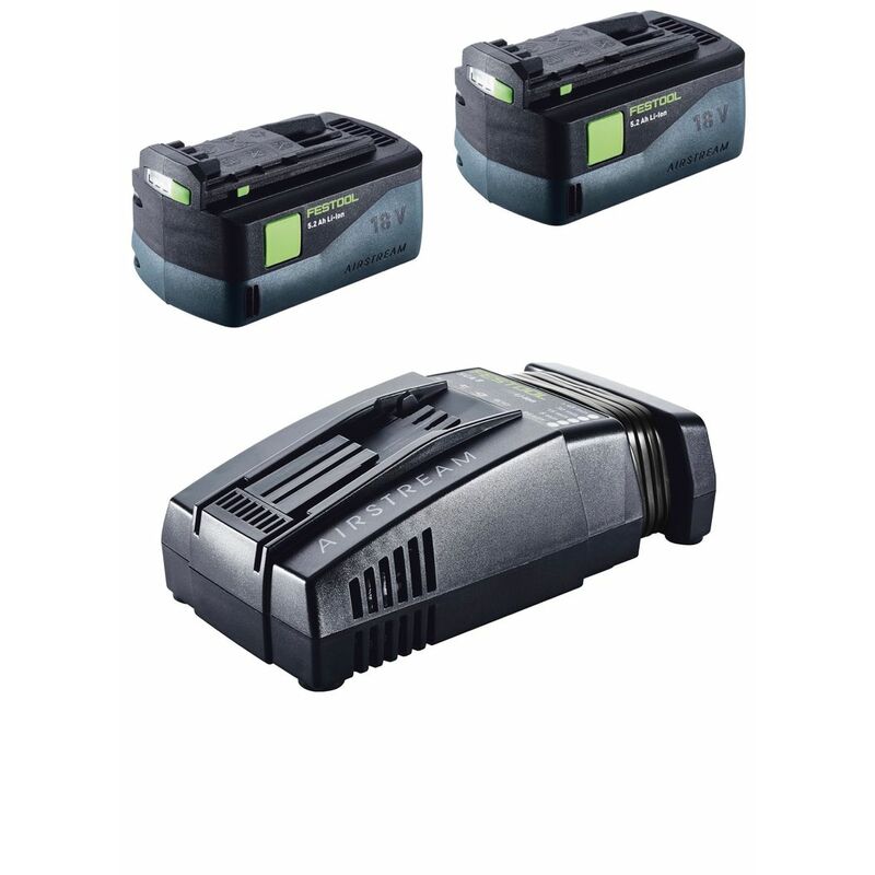 

Festool Power Set 5,2 AS-SCA con 2x Batería BP 18 Li 5,2 AS ( 200181 ) + Cargador rápido SCA 8 ( 200178 )