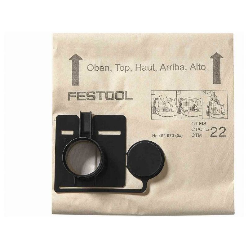 Sac filtre FIS-CT 33/5 FESTOOL - 5 pièces - 452971