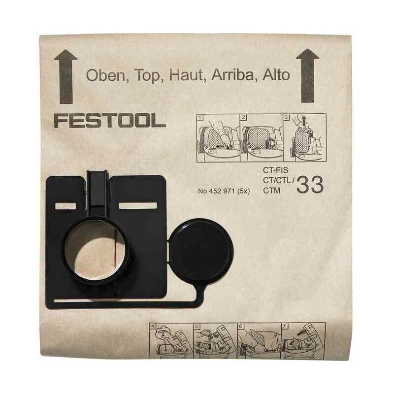Festool 452971 Filter Bag FIS-CT 33/5 5 Pack