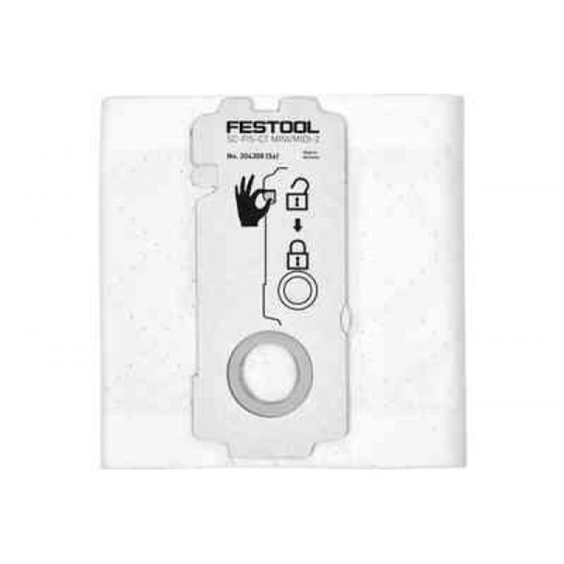 Sacchetto filtro SelfClean sc-fis-ct MINI/MIDI-2/5 Festool 5 pezzi - 204308