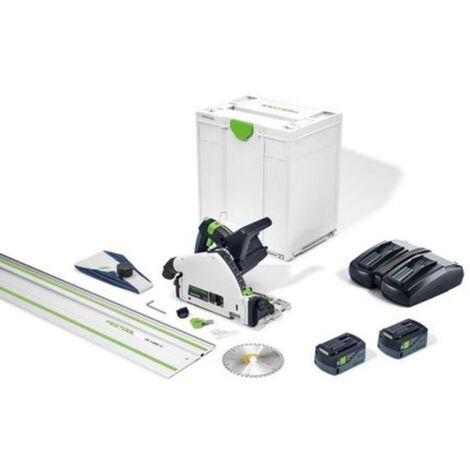 Festool – Scie plongeante sans fil 18V – Moteur EC-TEC sans balais – Profondeur de coupe 55 mm – Diamètre lame 160 mm – 577391