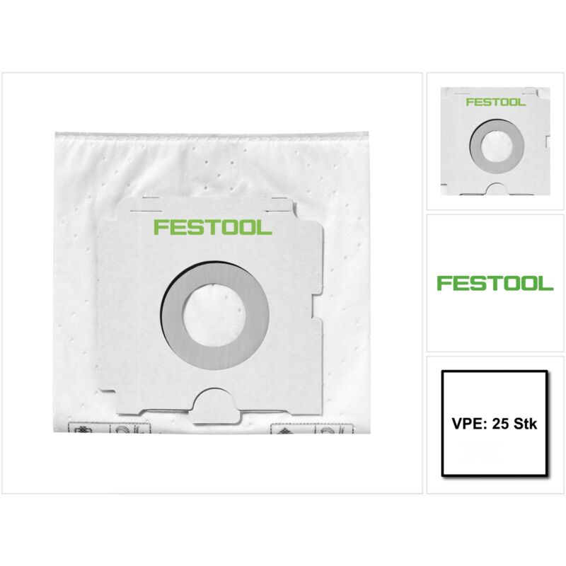 Selfclean sc fis-ct 36/25 Set de sacs filtres pour Aspirateur mobile ct 36 - 25 pcs. (496186) - Festool