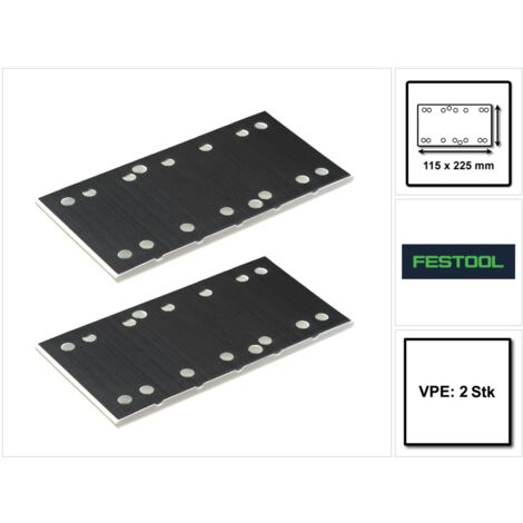 Festool SSH-STF-115x225/10 Patin de ponçage, pour ponceuses à bande RS 200, Rs 2, RS 100, RS 1 - 4 pcs. (4x 483679)