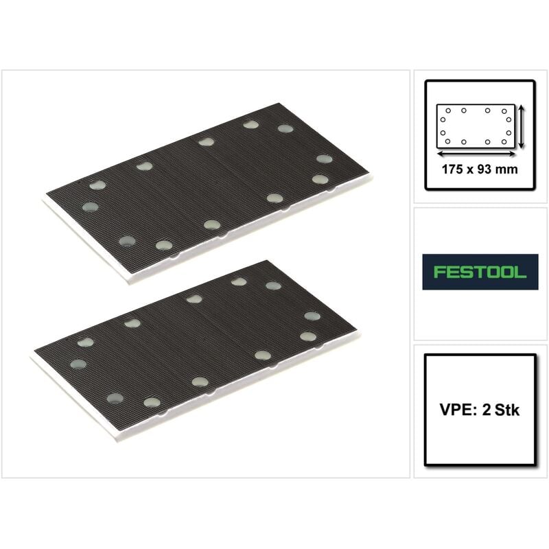 Ssh stf 93 x 175/8 Patin de ponçage, pour ponceuses rs 300, rs 3, lrs 93 - 2 pcs. (2x 483905) - Festool