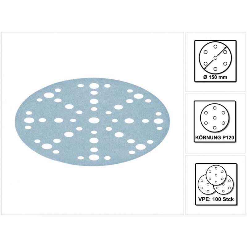 

STF D150/48 Disco de lijar Granat P120 GR/100 150 mm - 100 unidades ( 575164 ) - Festool