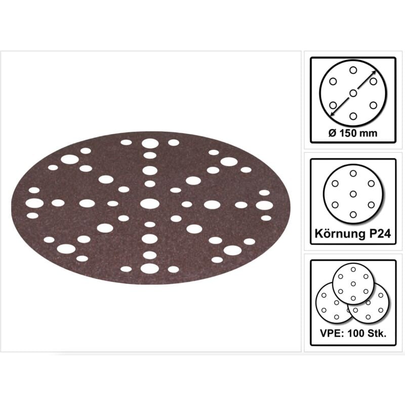 Festool STF-D150/48 P24 SA/25 Disque abrasif Saphir P24 150 mm 100 Stk. ( 4x 575194 ) fr RO 150, ES 150, ETS 150, ETS EC 150, LEX 150, WTS 150, HSK-D
