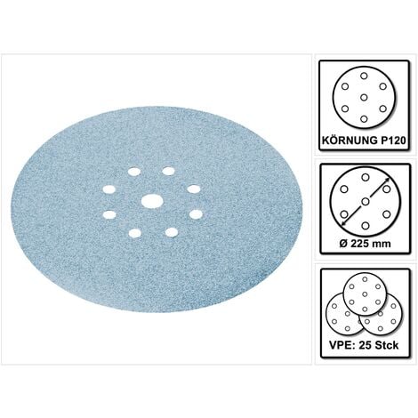 Festool STF D225/8 Disques à poncer grenat 225 mm PLANEX P120 GR / 25 pièces ( 499638 )