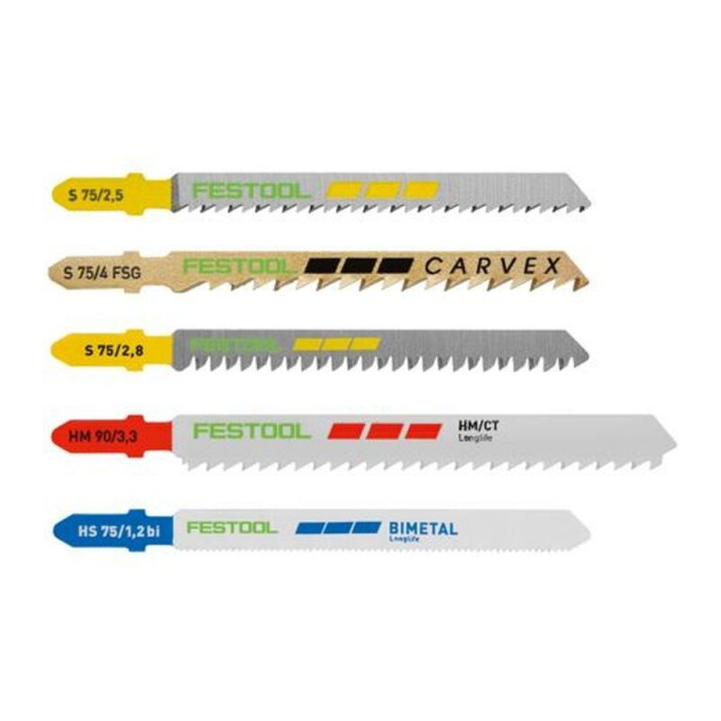 Festool - Jeu de lames de scie sauteuse STS-Sort/21 w/p/m
