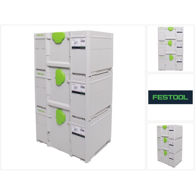 Image of SYS3 m 237 Set di systainer 396 x 296 x 237 mm - 21,4 l (3x 204843) - Festool