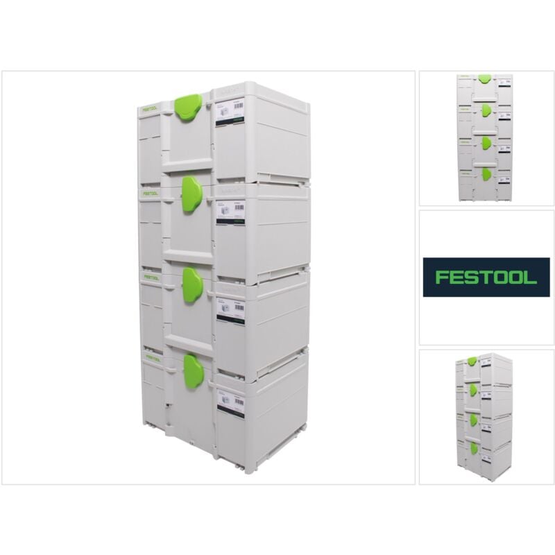 Festool - SYS3 m 237 Systainer set 396 x 296 x 237 mm - 21,4 l (4x 204843)