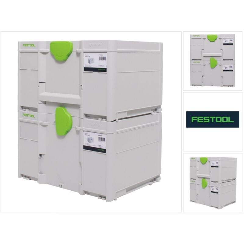 Festool - SYS3 m 337 Set de Coffrets Systainer 396 x 296 x 337 mm - 32,4 l (2x 204844)