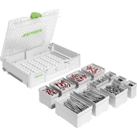Festool SYS3 ORG M 89 SD Systainer Organizer con viti e tasselli 682 Pz.