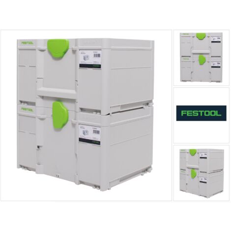 Festool Systainer Set 2x SYS3 M 337 ( 2x 204844 ) 32,4 Liter 396x296x337mm Werkzeugkoffer koppelbar