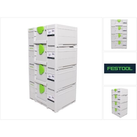 Festool Systainer Set 4x SYS3 M 187 ( 4x 204842 ) 15,9 Liter 396x296x187mm Werkzeugkoffer koppelbar