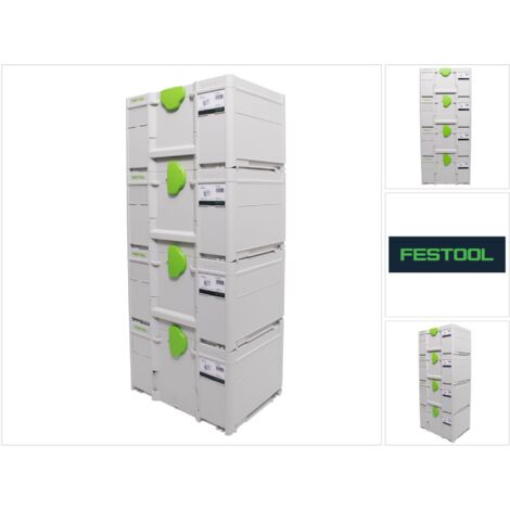 Festool Systainer Set 4x SYS3 M 237 ( 4x 204843 ) 21,4 Liter 396x296x237mm Werkzeugkoffer koppelbar