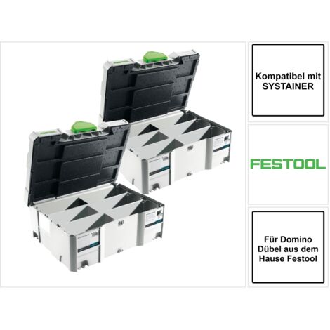 Festool Systainer T-LOC SORT-SYS 2 TL Domino 2 Stk. ( 2x 498889 )