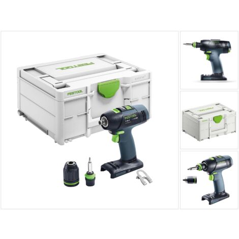 Festool T 18+3 Basic Akku Bohrschrauber 18 V 50 Nm Brushless Solo + systainer ( 576448 ) - ohne Akku, ohne Ladegerät ( Nachfolger von 574763 )