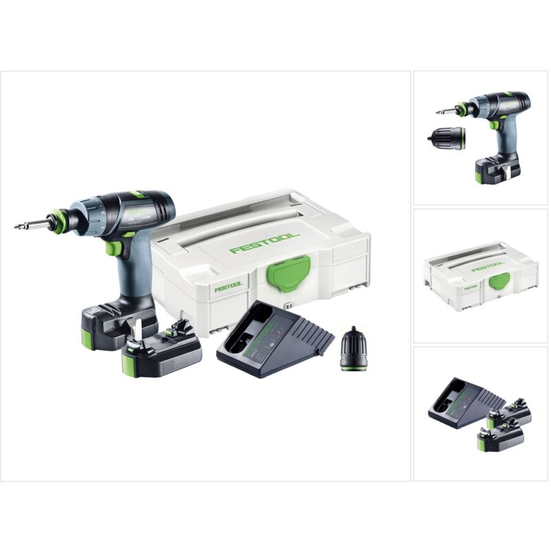 

Festool - TXS Li 2,6-Plus Taladro atornillador a batería 10,8V / 16Nm en Systainer + 2x Batería BP XS 2,6 Ah + Cargador MXC ( 564509 )