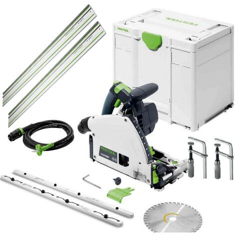 Festool Tauchsäge TS60 KEBQ-Plus Führungsschienen Schraubzwinge Verbindungsstück