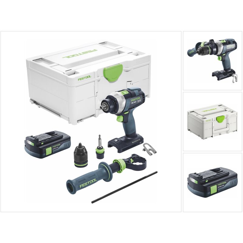 Festool TDC 18/4 I-Basic Perceuse-visseuse sans fil 18 V 75 Nm Brushless + 1x batterie 3,0 Ah + Systainer - sans chargeur