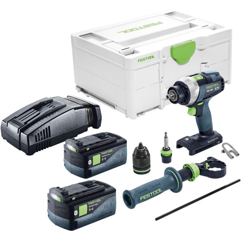 Tdc 18/4 I-Basic Perceuse-visseuse sans fil 18 v 75 Nm Brushless + 2x batterie 5,0 Ah + chargeur rapide + Systainer - Festool