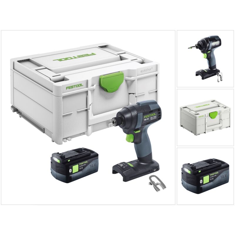 Image of Tid 18-Basic 18 v 180 Nm 1/4'' a percussione a batteria + 1x batteria 5,0 Ah + Systainer - senza caricabatterie - Festool
