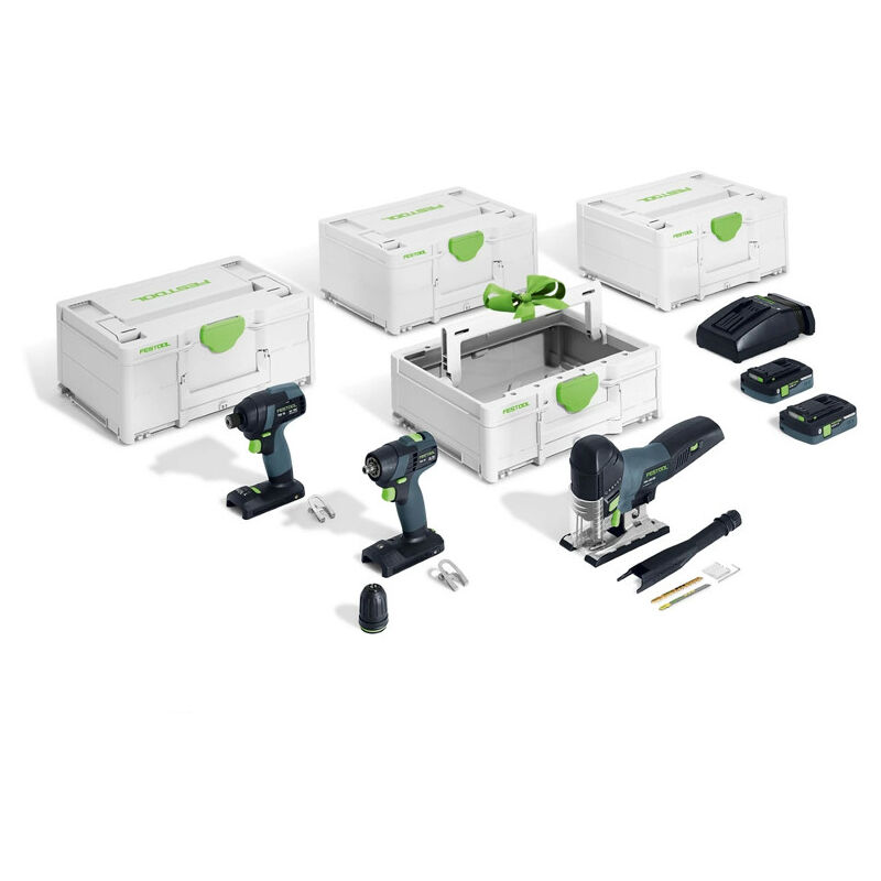 Festool - Kit Combo sans fil Montage - tid 18 + txs 18 + psc 420 + tb m 137 - 578026