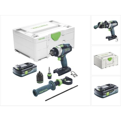 Festool TPC 18/4 Perceuse-visseuse à percussion sans fil 75Nm Brushless 18V + 1x Batterie 4,0Ah + Coffret Systainer - Sans Chargeur