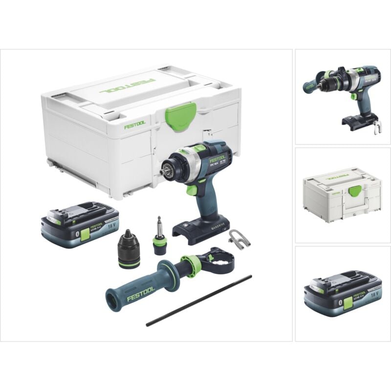 Tpc 18/4 I-Basic Perceuse-visseuse à percussion sans fil 18 v 75 Nm Brushless + 1x batterie 4,0 Ah + Systainer - sans chargeur - Festool