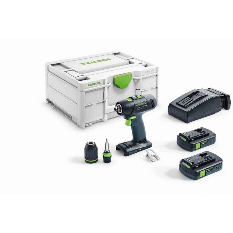 

Festool Taladro atornillador a batería T 18+3 C 3,1-Plus