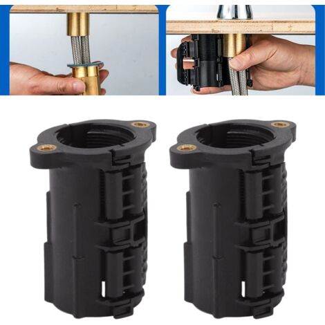 [Feststehender Wasserhahn] + [2-teiliges Set] + [Rutschfest und schnell zu montieren] + [Hochwertiger Kunststoff, für 32-mm-Gewinderohre]