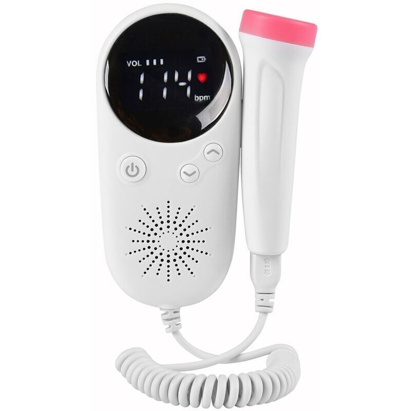 Fetal Heart Rate Meter Household Doppler Baby Fetal Heart Rate Monitor lcd Display Fetal Sound Meter Daily Care Supplies for Pregnant Women