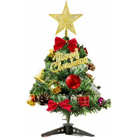 Fête de Noël Mini arbre de Noël et lumières de câble métallique de 2 m/2,18 verges (B, style)
