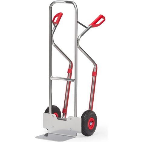 Fetra Alukarre Höhe 1300mm Schaufel 250x320mm mit Kunststoff-Gleitkufen und Luftbereifung